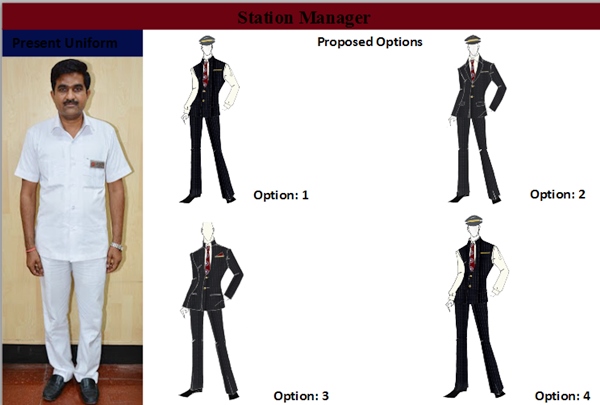 Railway uniform options for station manager by Ritu Beri