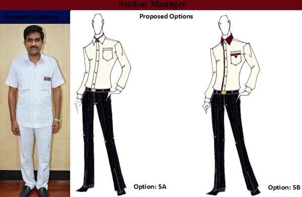 Railway uniform options for station manager by Ritu Beri