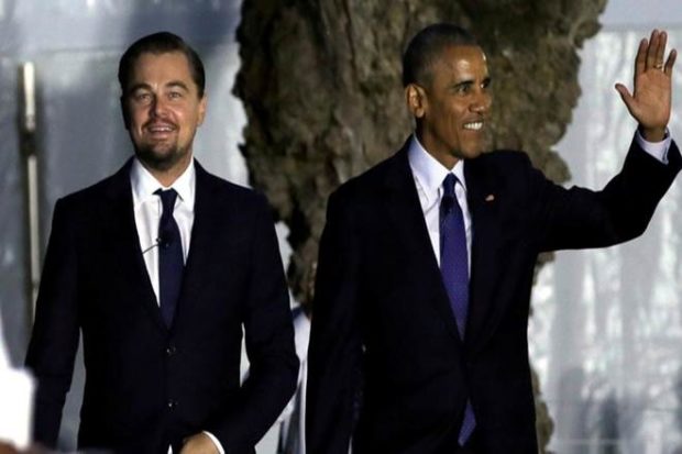 "If you do not believe in climate change, you do not believe in facts or in science. And therefore, in my humble opinion, you should not be allowed to hold public office," DiCaprio said. (Reuters)