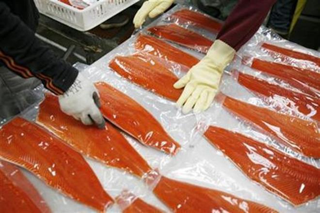 "Salmon from Norway is raised in cold, clear waters. It grows at its own pace, gaining a pure and fresh taste, fat marbling and an attractive red-orange colouring. It also has a firm consistency, making it a pleasure to eat," (Reuters)