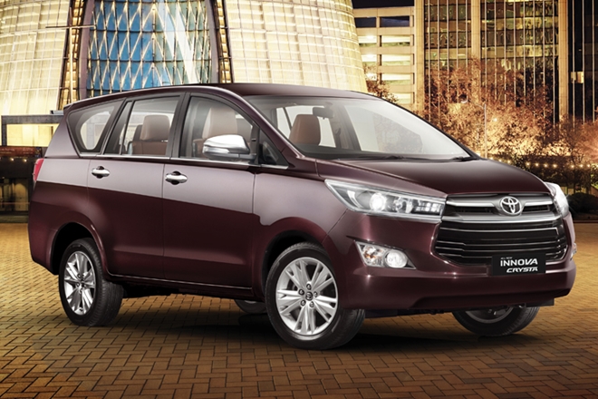 The Toyota Innova Crysta is available in India with two diesel engines and one petrol engine