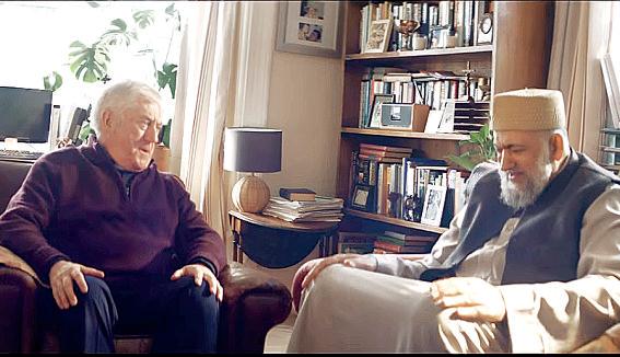 The ad sees a vicar and imam, seemingly long time friends and not as young as they would like to be, gifting each other what the other needs the most.