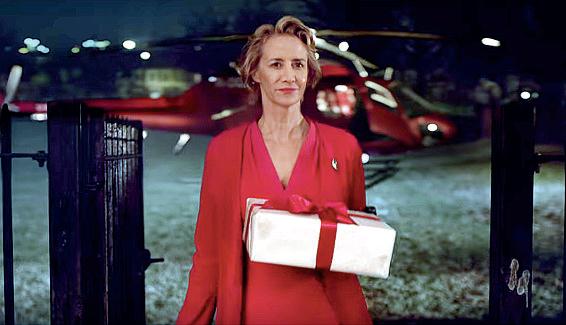 Tongue-in-cheek humour sprinkled across the ad, be it the bit about Australia, the book she pretends to have fallen asleep reading or the helicopter’s model name. 