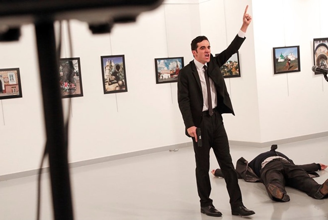 The man who shot down the Russian ambassador to Turkey. (Source: AP)