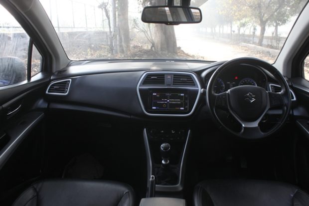 The dashboard with a soft surface looks premium and the infotainment system is impressively simple and effective.