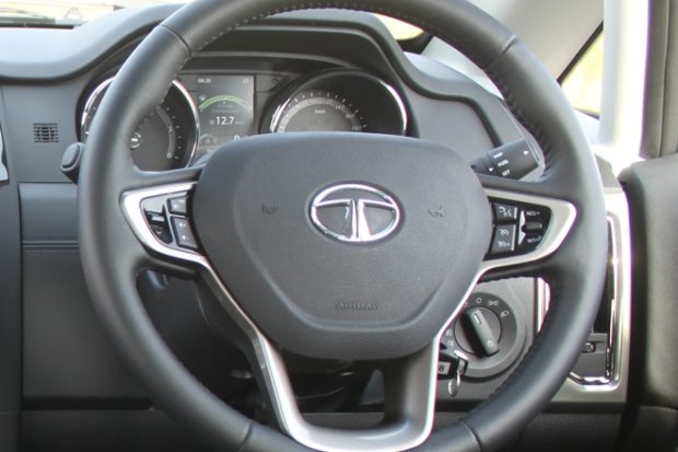 Higher variants of the Tata Hexa gets steering mounted control for audio, phone and cruise control.