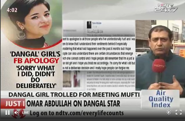 dangal star trolled, dangal actress trolled, zaira wasim apology, zaira wasim dangal trolled, Zaira Wasim not trolled, zaira wasim never got trolled, zaira wasim trolling, zaira wasim troll tweets, zaira wasim tweets, zaira wasim twitter, zaira wasim