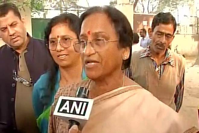 Rita Bahuguana Joshi talked to media after casting her vote in Lucknow. (Image: ANI)