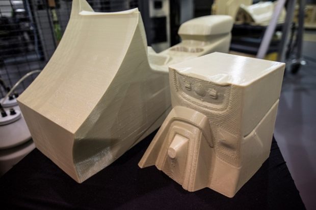 The Stratasys printer can print car parts of any shape and size