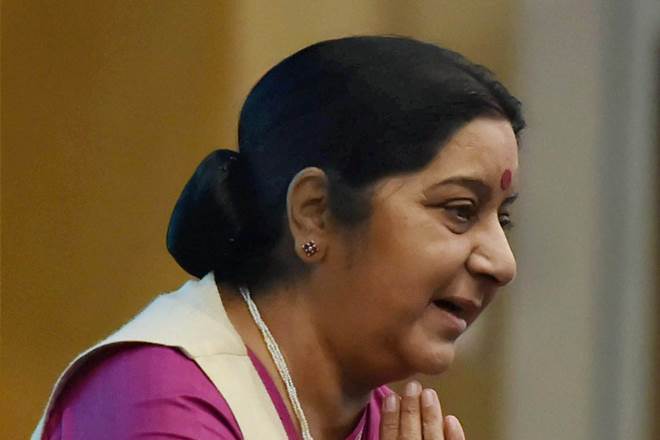 sushma swaraj, sushma swaraj hyderabad woman, hyderabad woman sushma swaraj, sushmaswaraj, swaraj, sushma swaraj comes to hyderabad woman rescue sold to saudi arabia