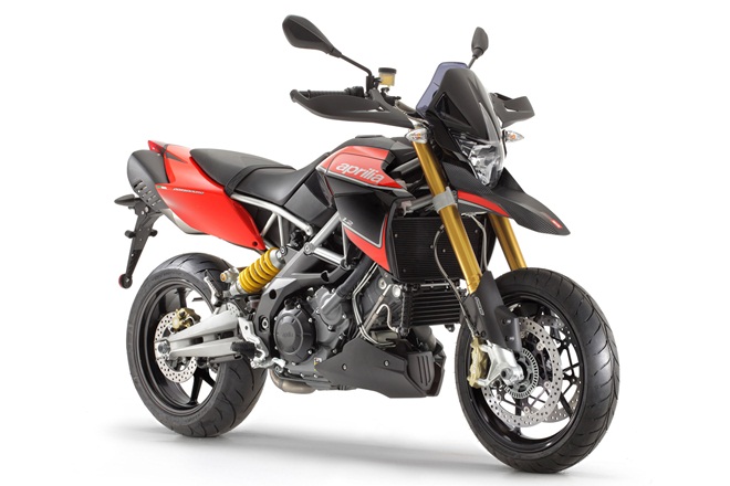 The two new Aprilia models include the Shiver 900 and the Dorsoduro 900, a smaller version of the current Dorsoduro 1200. (Aprilia Dorsoduro 1200 for representation purpose)