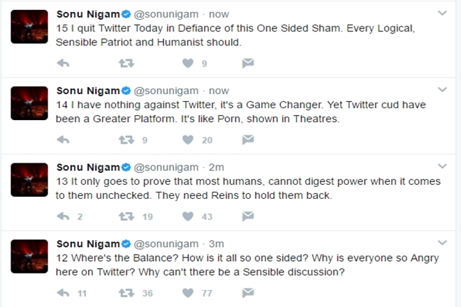 Sonu nigam, sonu nigam twitterm sonu nigam quits twitter, twitter, sonu nigam twitter crackdown, sonu, nigam, sonu nigam singer, Abhijeet Bhattacharya, sonu nigam calls twitter porn, india news, latest news