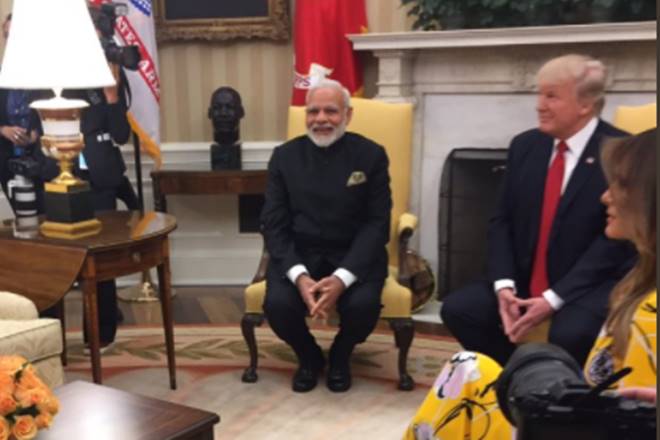 PM Narendra Modi, Donald Trump, PM Narendra Modi Donald Trump meeting live updates, white house, modi trump dinner, modi trump joint statement, modi speech, H1B visa, potus, modi trump press conference, modi trump meet, india us meet, indian delegation, indo-us ties