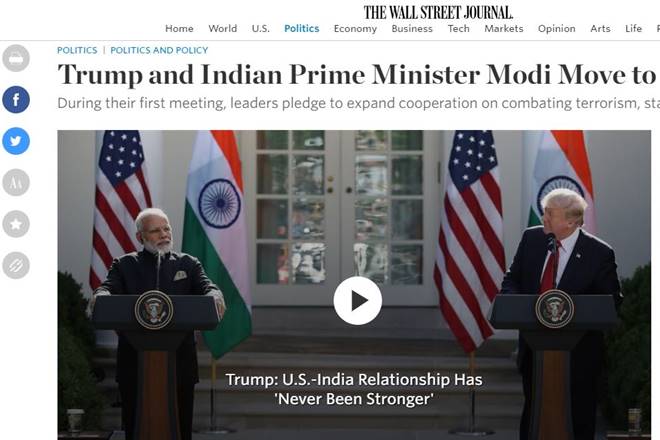 modi trump hug, narendra modi, donald trump, modi us visit, Washington Post, new york times, cnn, wall street journal, wsj
