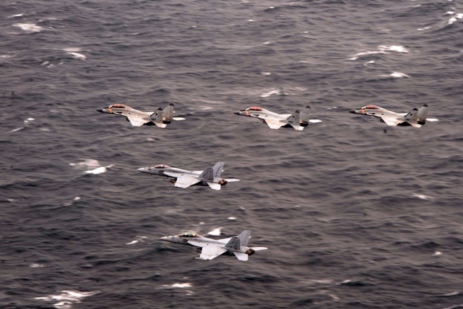 Malabar 2017, Mig 29K, FA18 super hornet, INS Vikramaditya, USS Nimitz