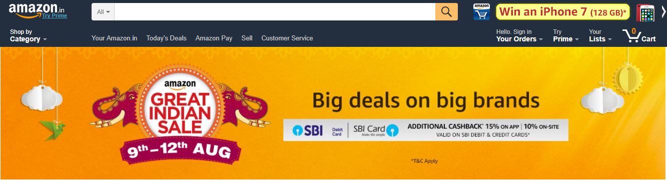 amazon online shopping, amazon sale, amazon sale 2017 dates, amazon sale india, amazon sale redmi note 4, amazon sale mobile, amazon great indian sale, amazon great indian sale offers, amazon great indian sale offers, amazon great indian sale on mobile, amazon great indian sale dates, amazon great indian sale sbi offer 2017, amazon great indian sale terms and conditions