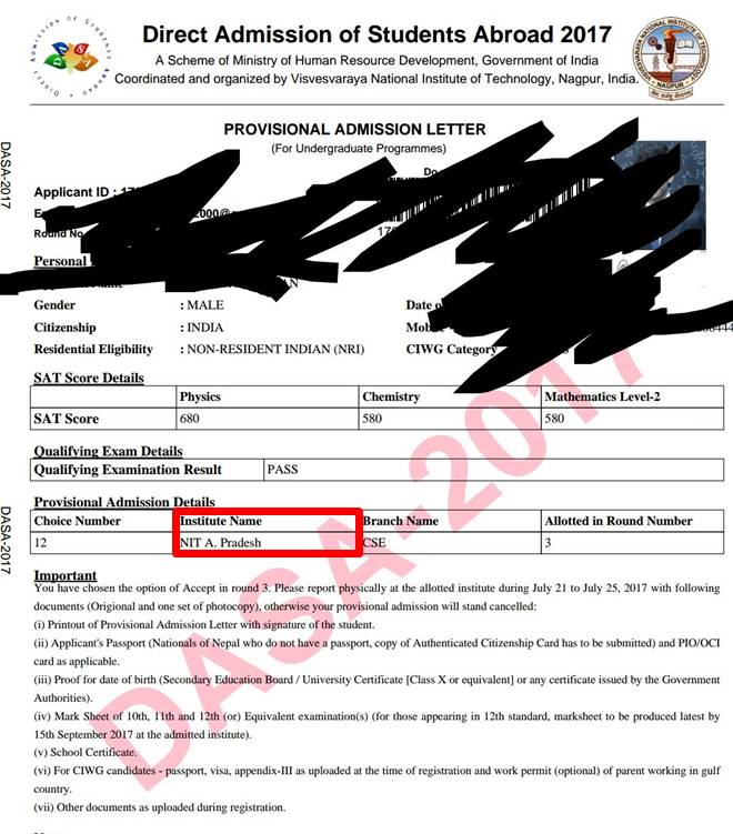 admission, College admission, National Institute of India, Daniyaal Khan, US admission, higher education, A pradesh, Andhra Pradesh, Arunachal Pradesh, education news