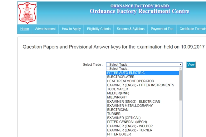 OFRC recruitment 2017, OFRC recruitment 2017 Answer key for OFB Group C exam, OFRC recruitment 2017 Answer key for OFB Group C exam news, OFRC recruitment 2017 Answer key for OFB Group C exam, ofrc recruitment 2017, apply online ofrcapply.com, OFRC Answer key for OFB Group C exam first phase released how to apply last date