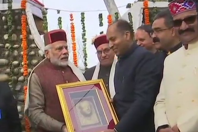 PM Modi in Shimla, Nitin Gadkari, Rajnath Singh, Yogi Adityanath, Jairam Thakur, Jai Ram Thakur, Jairam Thakur Himachal Chief Minister, Himachal Chief Minister swearing-in ceremony, Himachal CM Jairam Thakur, PM Narendra Modi, Himachal CM,