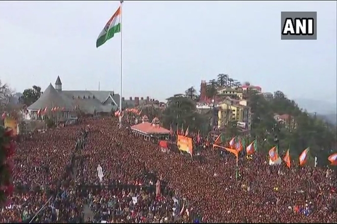 PM Modi in Shimla, Nitin Gadkari, Rajnath Singh, Yogi Adityanath, Jairam Thakur, Jai Ram Thakur, Jairam Thakur Himachal Chief Minister, Himachal Chief Minister swearing-in ceremony, Himachal CM Jairam Thakur, PM Narendra Modi, Himachal CM,