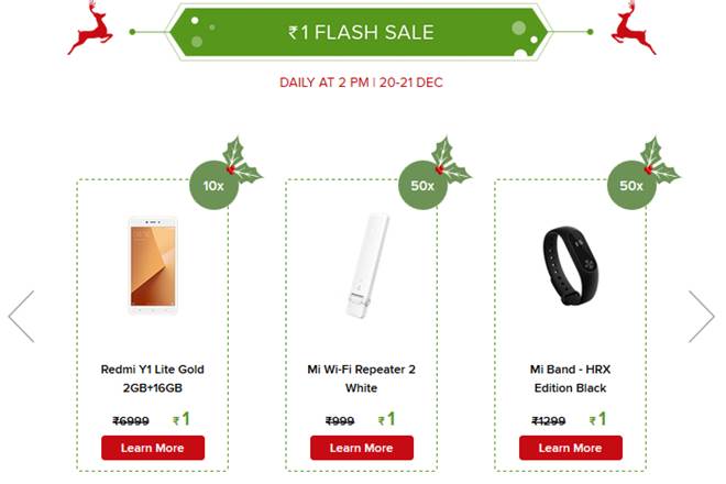 Xiaomi, Xiaomi sale, Xiaomi No 1 Mi FAN Sale, Mi Sale, Mi FAN Sale, Christmas offer, New Year offer, Redmi Y1, Redmi Y1 lite, Mi Wi-Fi, Mi Band, Mi Band - HRX Edition, Mi MIX 2, Mi A1, Mi A1 sale, technology news