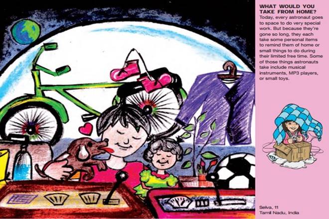 NASA, NASA 2018 calender, NASA calender, NASA calender contest, NASA contest, Tamil Nadu students win NASA contest, indian students win nasa contest, NASA’s 2018 Commercial Crew Program Calendar Art Contest, Kaviya BJ, K Selva Sreejith, NASA art competition, NASA calender art competition