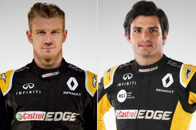 Renault Sport Formula One drivers Nico Hulkenberg and Carlos Sainz