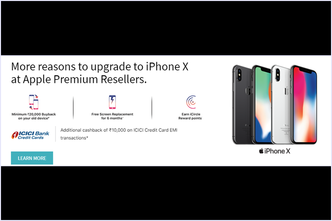 Number of discounts on Apple iPhone X.
