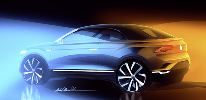 Volkswagen T-Roc convertible SUV sketch