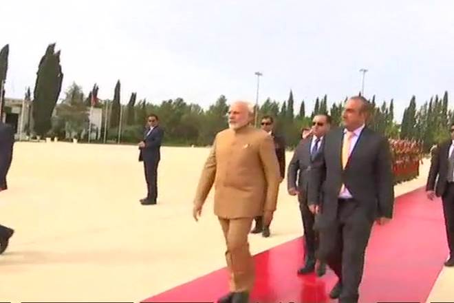 Prime Minister Narendra Modi departs for Jordan from Palestine's Ramallah.