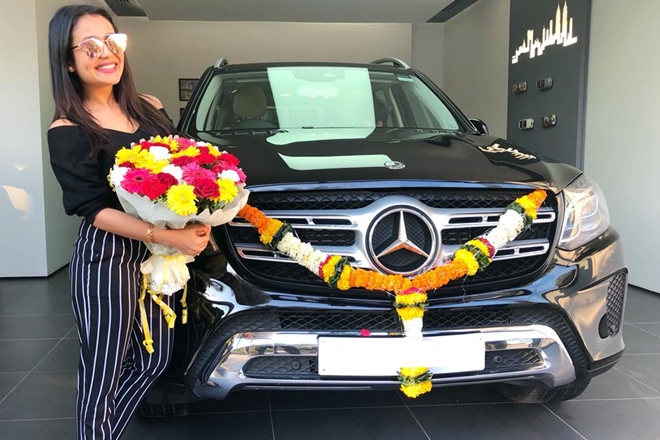 Neha Kakkar with her new Mercedes-Benz GLS 350