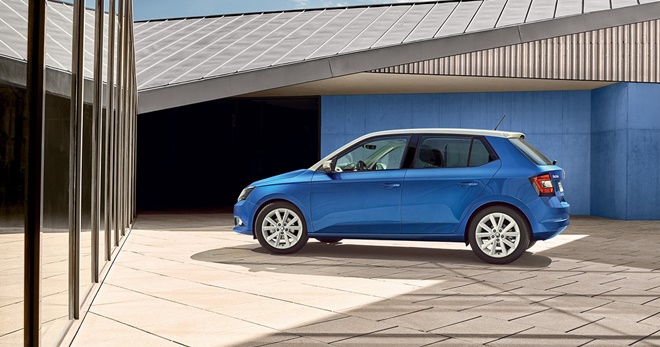 New 2018 Skoda Fabia facelift side profile