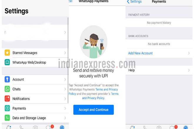 WhatsApp Payments: Screenshot of how the feature will look like on iOS. (Image IE)