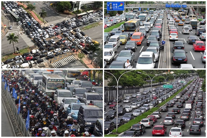 Worst traffic jams from around the world.