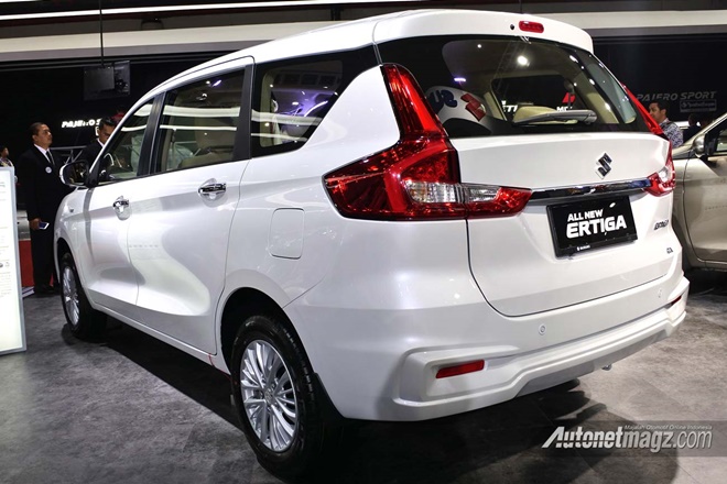 The rear profile of the new 2018 Suzuki Ertiga looks bigger than its predecessor. (Image: autonetmagz)