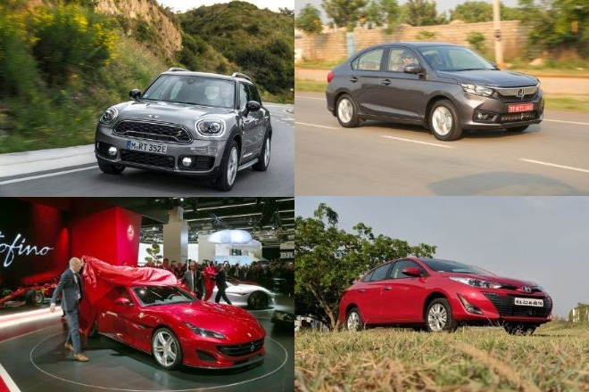 2018 Honda Amaze, Toyota Yaris, Ferrari Portofino, MINI