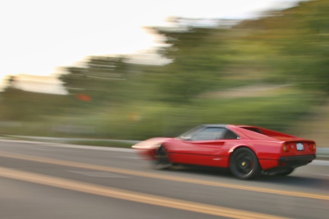 The electric 308 GTE is 10 seconds faster than the petrol sports car. (Image: CNN)