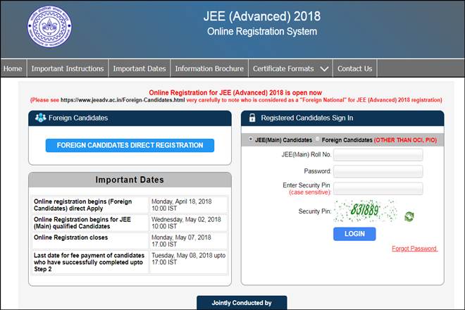 IIT JEE, jeeadv.ac.in, JEE Advanced 2018 registration, jee advanced 2018 date, jee advanced 2018 date of exam, IIT Kanpur, May 20, jee advanced 2018 form, jee advanced 2018 syllabus, jee advanced 2018 pattern, jee advanced 2018 cut off, jee advanced 2018 date and time, joint entrance examination, education news