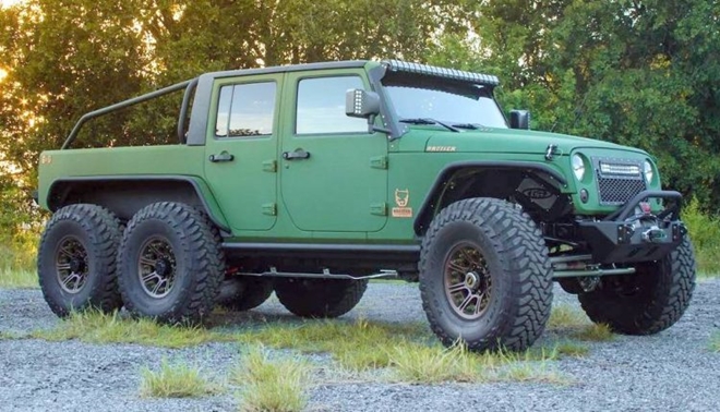 Wicked looking Jeep Wrangler 6×6 in military green is the vehicle you would  want in an apocalypse? | The Financial Express