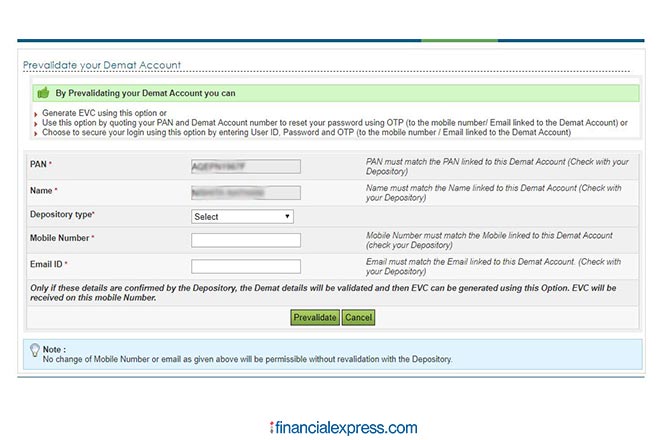 Financial Express bank account