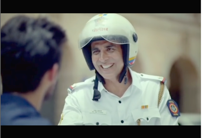 Akshay Kumar in Road Safety Week Campaign's "Sadak Suraksha Jeevan Raksha" video.