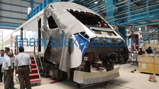Exclusive images of Train 18 engine-less train