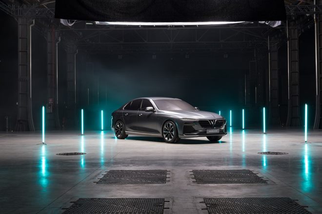 VinFast sedan at paris motor show