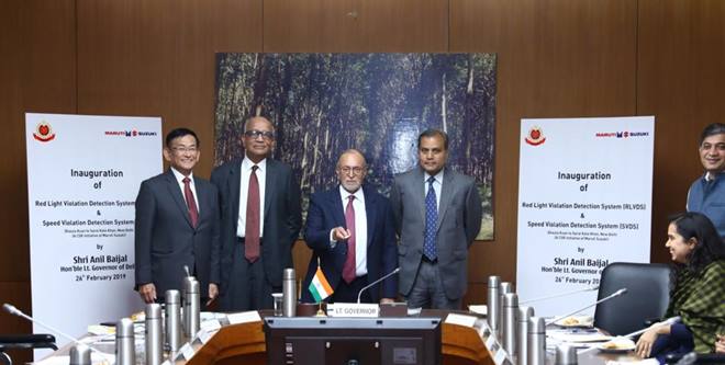 delhi police maruti suzuki echallan traffic system launch
