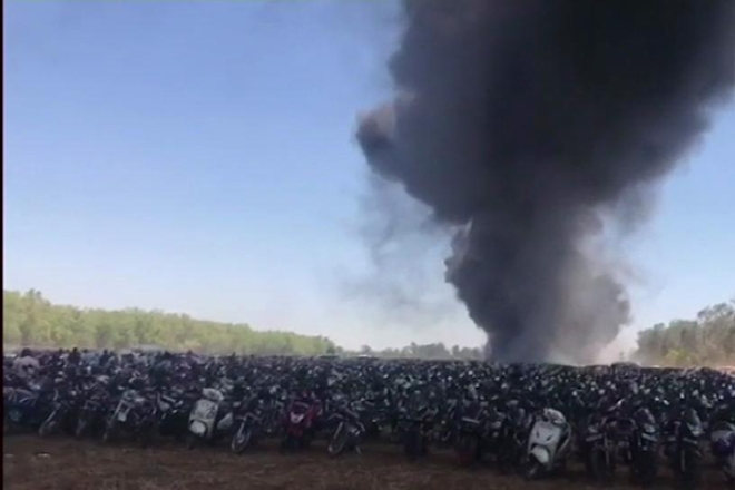 fire at air show, aero india 2019