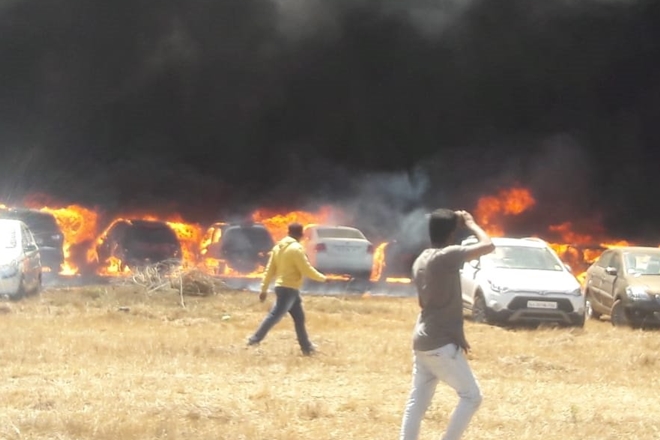 fire at air show, aero india 2019, bengaluru, sahil gandhi, air show, tejas, rafale, surya kiran