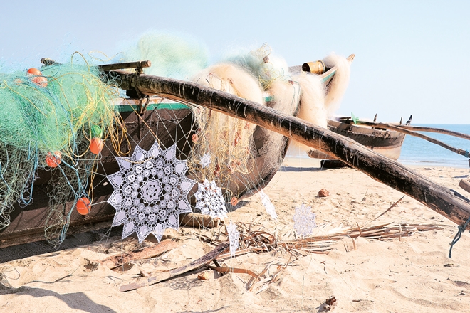 Aga Khan Trust for Culture, Nizamuddin, St+art Delhi festival, embroidery work, IIT Mumbai, IIT Mumbai Industrial Design Centre, Kona Jor Bagh, Polish Institute, Embassy of Poland, Palolem beach, Goa, NeSpoon, mural, St+art Delhi 2019, Lodhi Colony, nespoon artist, nespoon art, nespoon street art