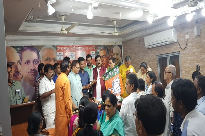 Rahul Sinha at state BJP headquarters (Image: BJP)