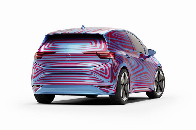 volkswagen id3 electric hatchback rear