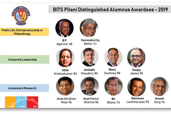 bits pilani, bits pilani fees, bits pilani cutoff, bits pilani placements, bits pilani admit card, bits pilani campus, bits pilani mba, bits pilani awards, bits pilani alumni awards, Distinguished Alumni Awards, Alumni Awards 2019, education news